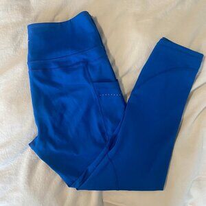 ZYIA Active Blue Leggings Pocket‎ Light n Tight Hi-rise 7/8 24" Size 8-10